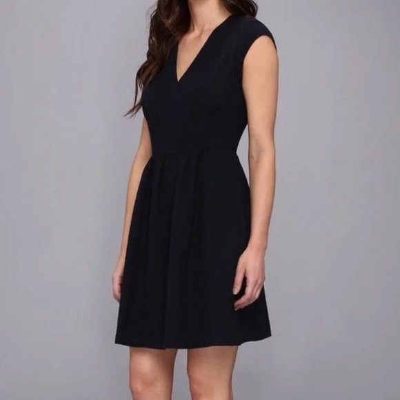 Rebecca Taylor Navy Crepe Dress Size 4 - Picture 1 of 10